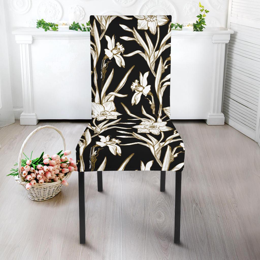 Daffodils Pattern Print Design DF06 Dining Chair Slipcover-JORJUNE.COM