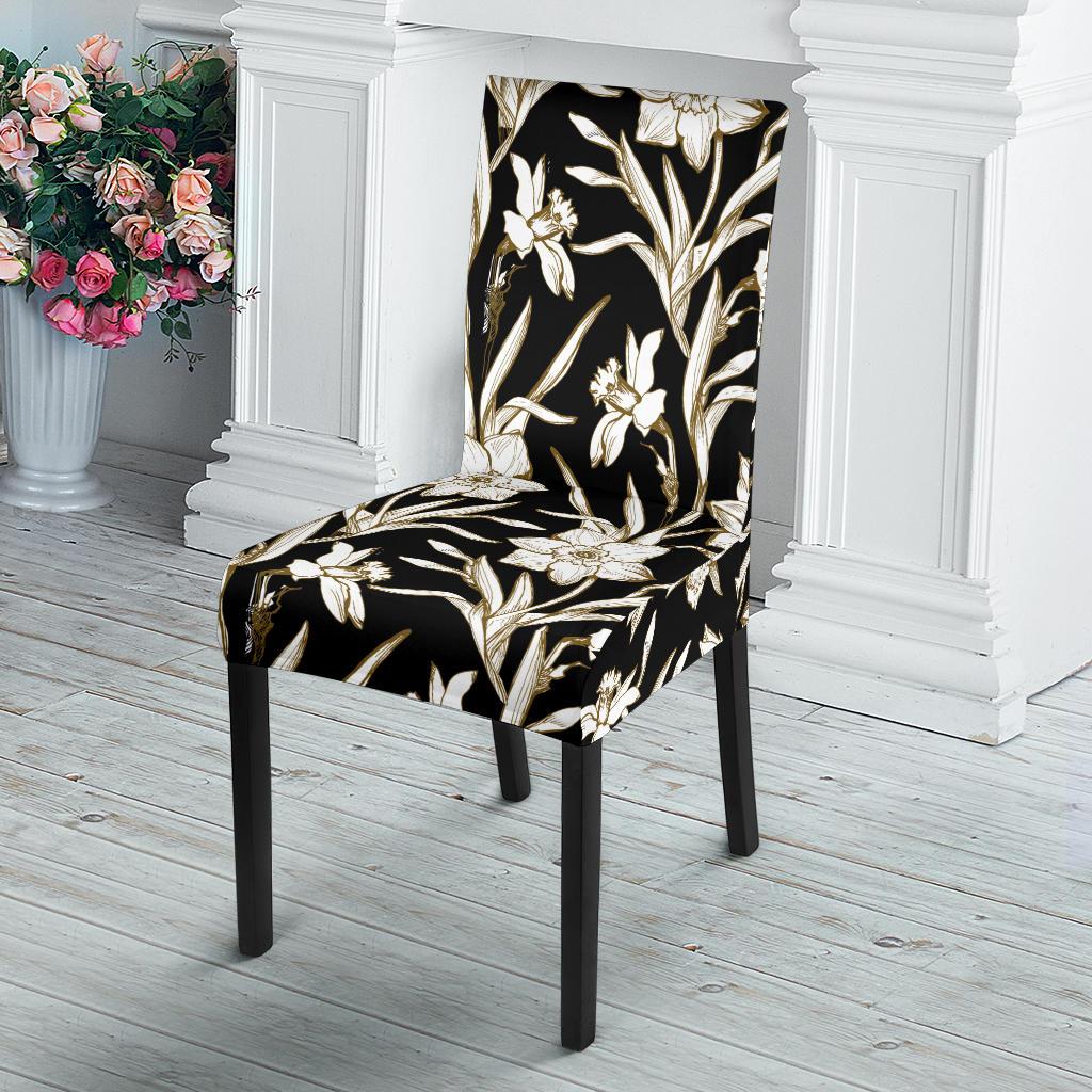 Daffodils Pattern Print Design DF06 Dining Chair Slipcover-JORJUNE.COM