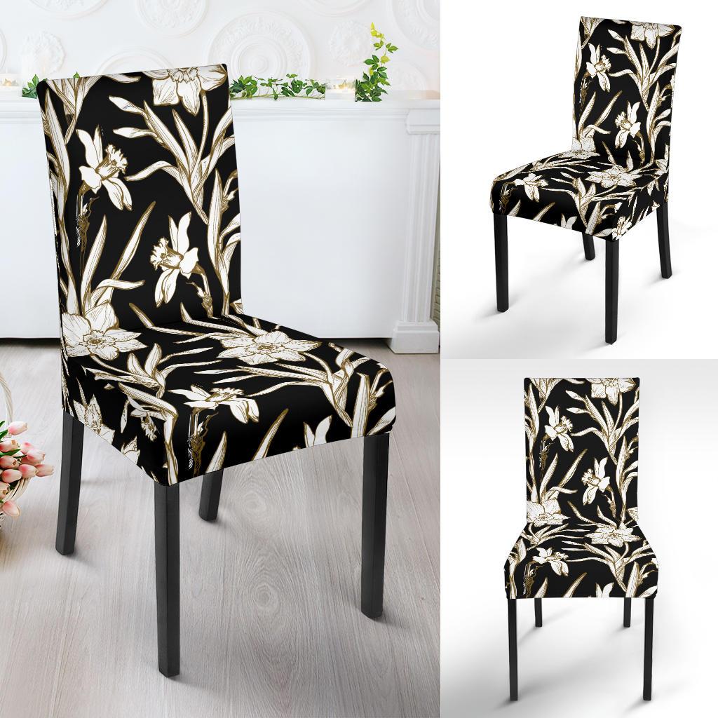 Daffodils Pattern Print Design DF06 Dining Chair Slipcover-JORJUNE.COM
