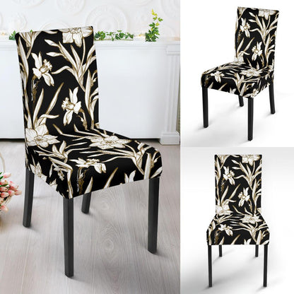 Daffodils Pattern Print Design DF06 Dining Chair Slipcover-JORJUNE.COM
