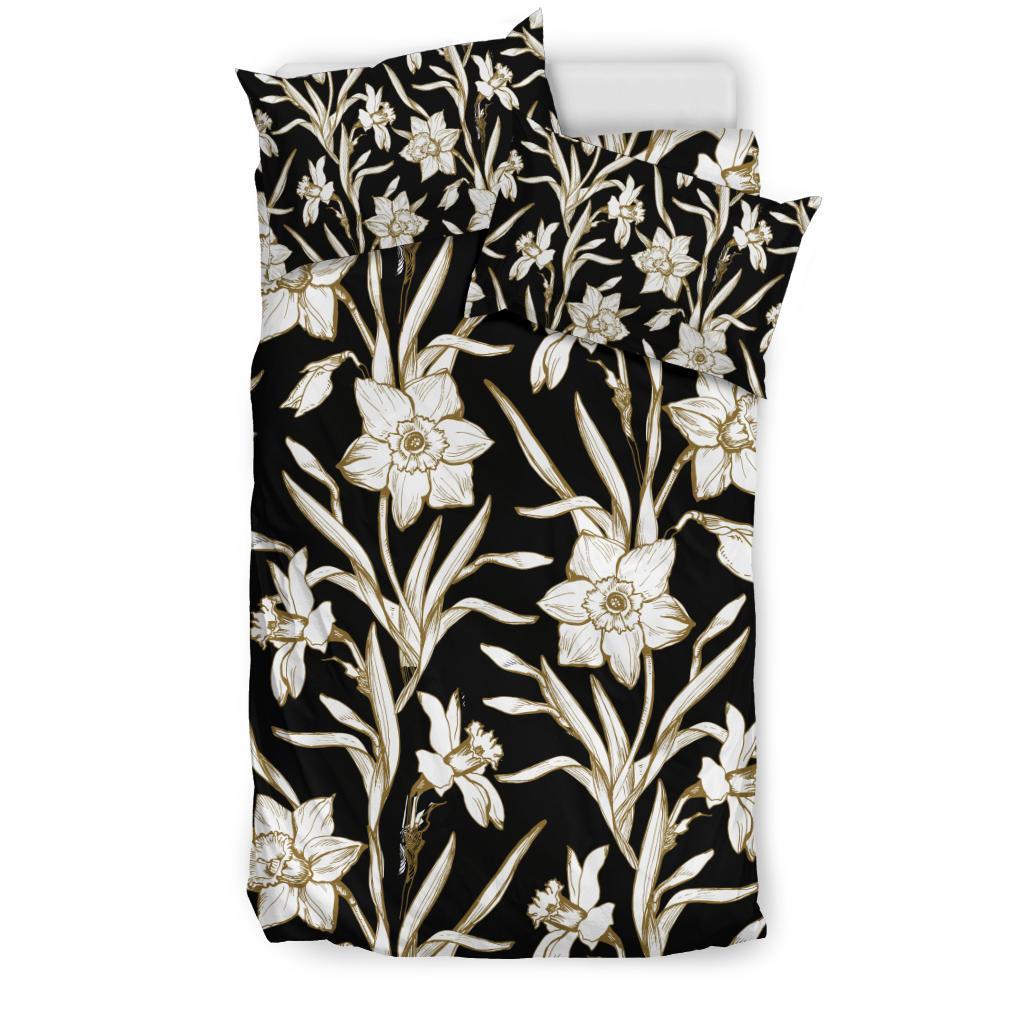 Daffodils Pattern Print Design DF06 Duvet Cover Bedding Set-JORJUNE.COM