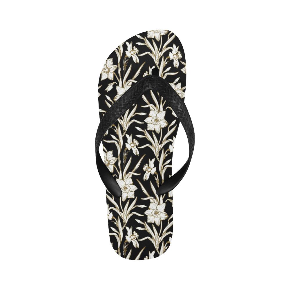 Daffodils Pattern Print Design DF06 Flip Flops-JorJune