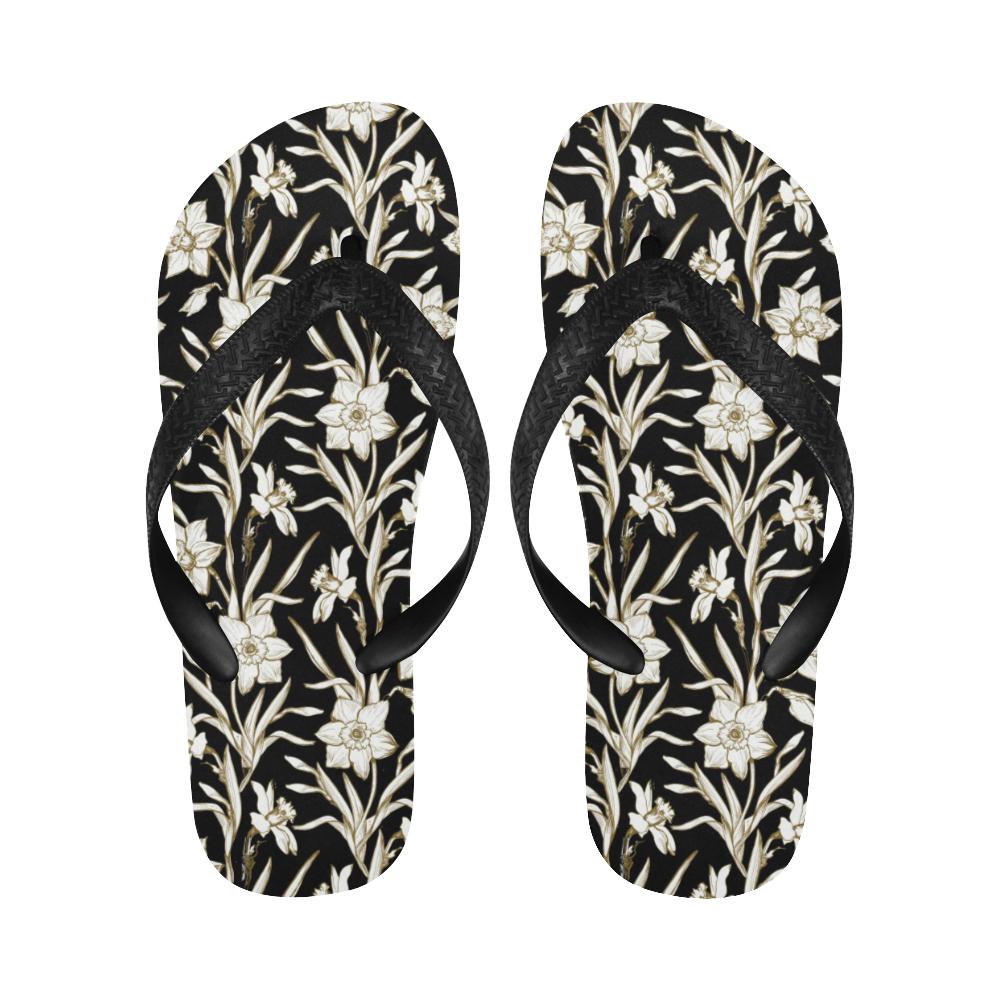Daffodils Pattern Print Design DF06 Flip Flops-JorJune