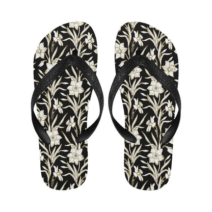Daffodils Pattern Print Design DF06 Flip Flops-JorJune