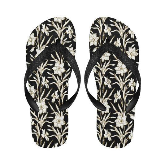 Daffodils Pattern Print Design DF06 Flip Flops-JorJune