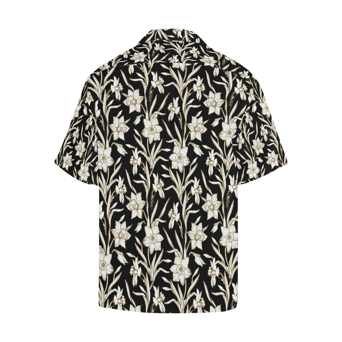 Daffodils Pattern Print Design DF06 Men Hawaiian Shirt-JorJune