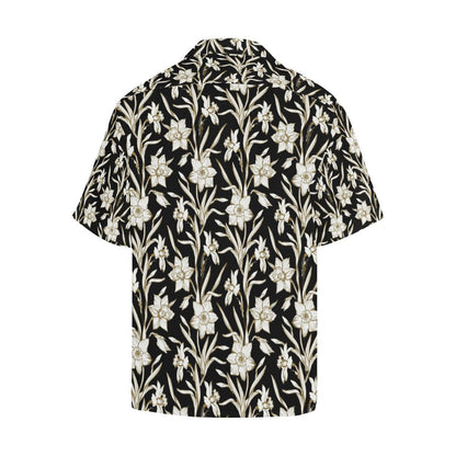 Daffodils Pattern Print Design DF06 Men Hawaiian Shirt-JorJune