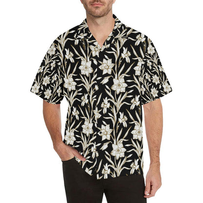Daffodils Pattern Print Design DF06 Men Hawaiian Shirt-JorJune