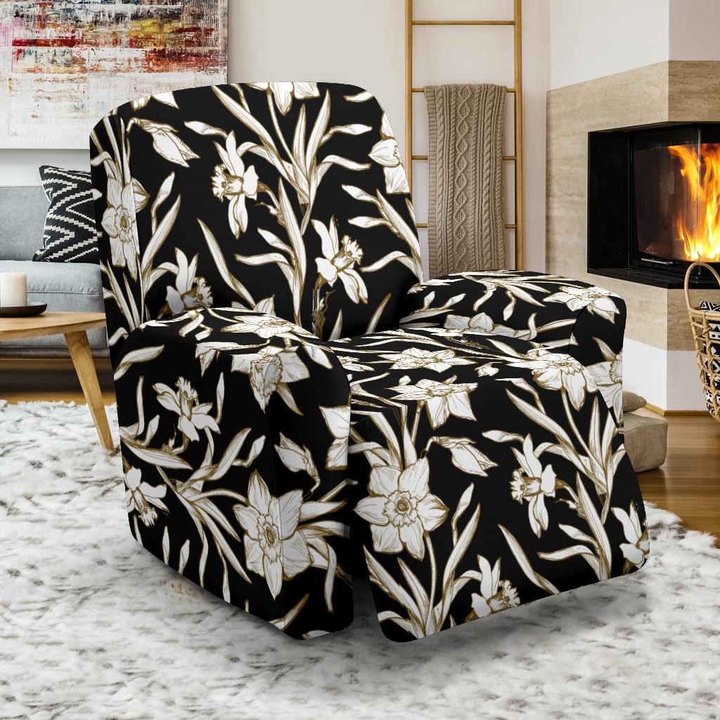 Daffodils Pattern Print Design DF06 Recliner Slipcover-JORJUNE.COM