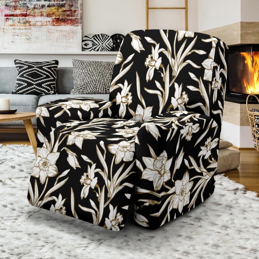 Daffodils Pattern Print Design DF06 Recliner Slipcover-JORJUNE.COM