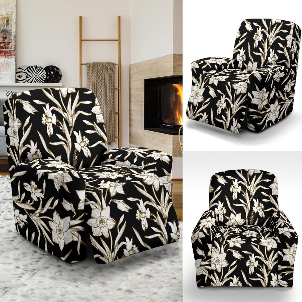 Daffodils Pattern Print Design DF06 Recliner Slipcover-JORJUNE.COM