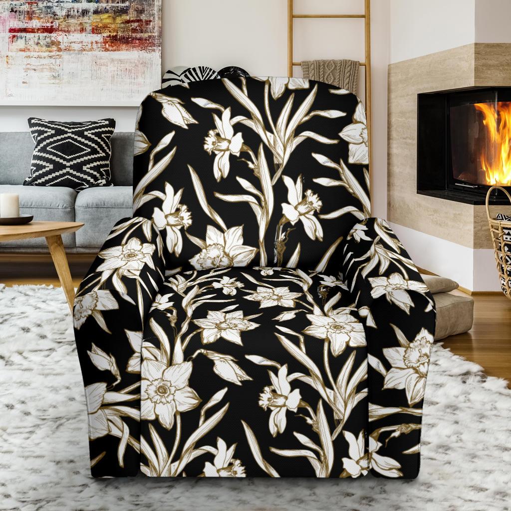 Daffodils Pattern Print Design DF06 Recliner Slipcover-JORJUNE.COM