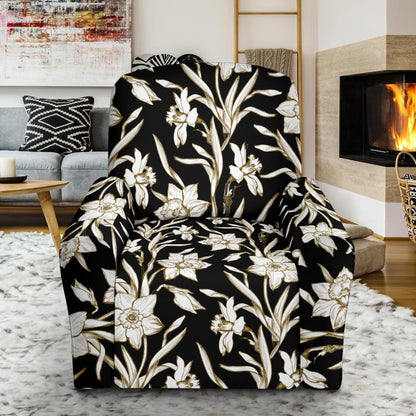 Daffodils Pattern Print Design DF06 Recliner Slipcover-JORJUNE.COM