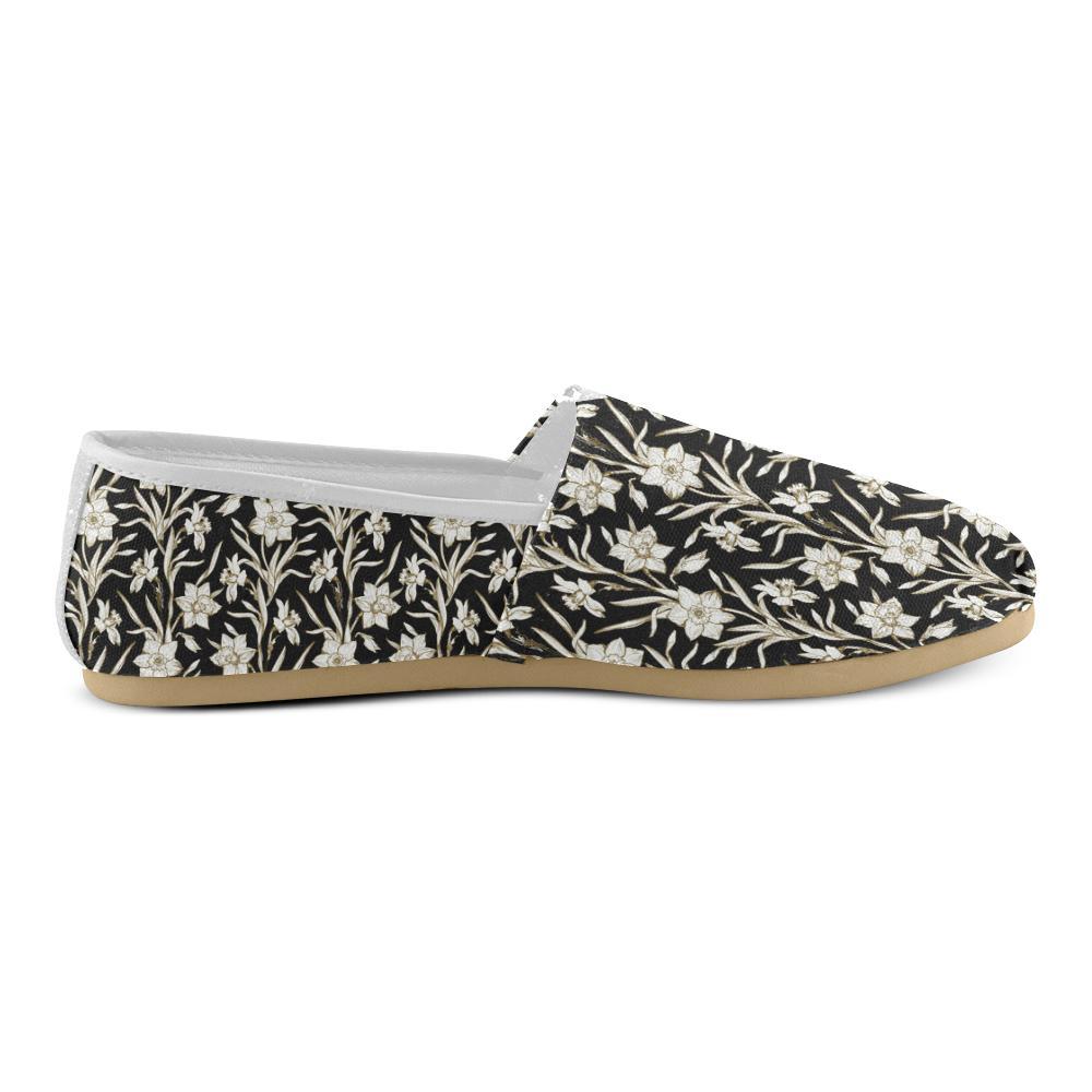 Daffodils Pattern Print Design DF06 Women Casual Shoes-JorJune.com