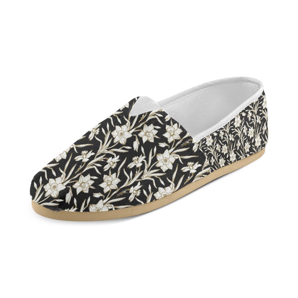 Daffodils Pattern Print Design DF06 Women Casual Shoes-JorJune.com