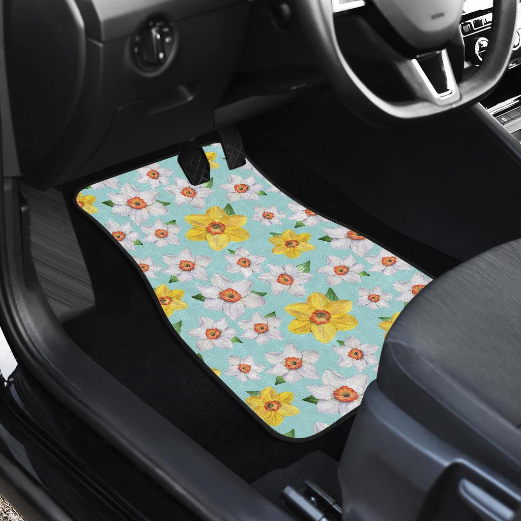 Daffodils Pattern Print Design DF07 Car Floor Mats-JorJune