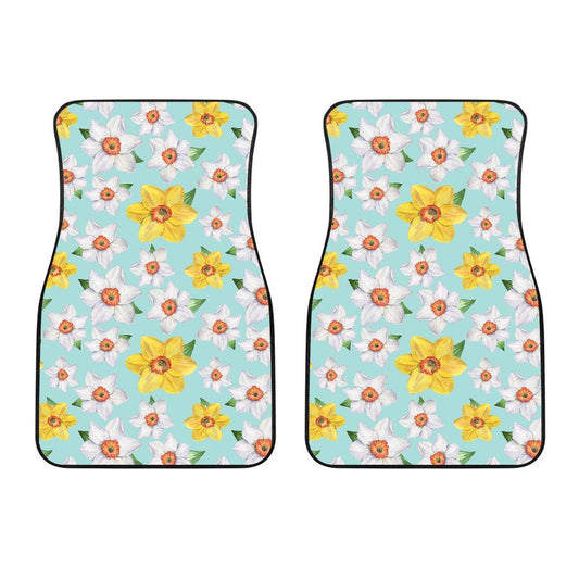 Daffodils Pattern Print Design DF07 Car Floor Mats-JorJune