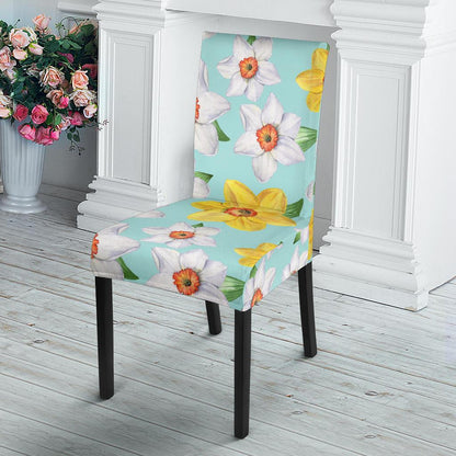 Daffodils Pattern Print Design DF07 Dining Chair Slipcover-JORJUNE.COM