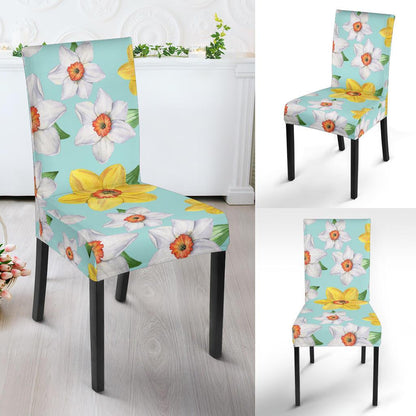 Daffodils Pattern Print Design DF07 Dining Chair Slipcover-JORJUNE.COM