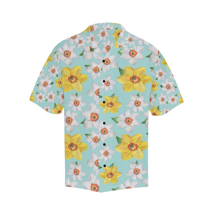 Daffodils Pattern Print Design DF07 Men Hawaiian Shirt-JorJune