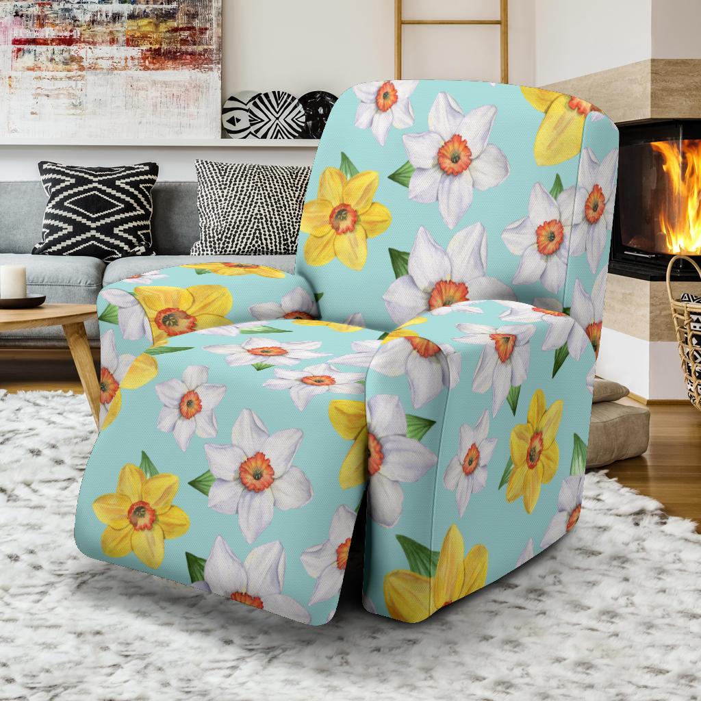Daffodils Pattern Print Design DF07 Recliner Slipcover-JORJUNE.COM
