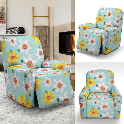 Daffodils Pattern Print Design DF07 Recliner Slipcover-JORJUNE.COM