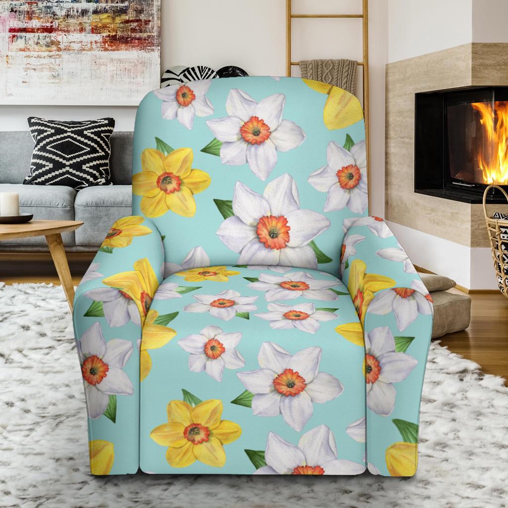 Daffodils Pattern Print Design DF07 Recliner Slipcover-JORJUNE.COM