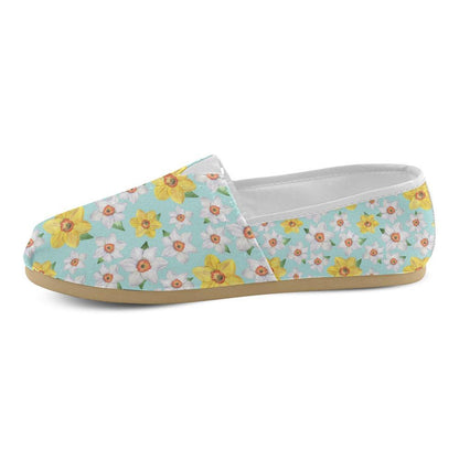 Daffodils Pattern Print Design DF07 Women Casual Shoes-JorJune.com