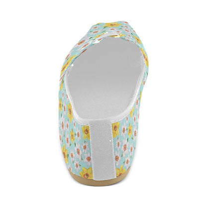 Daffodils Pattern Print Design DF07 Women Casual Shoes-JorJune.com