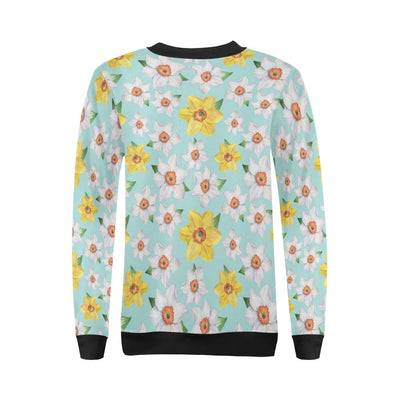 Daffodils Pattern Print Design DF07 Women Long Sleeve Sweatshirt-JorJune