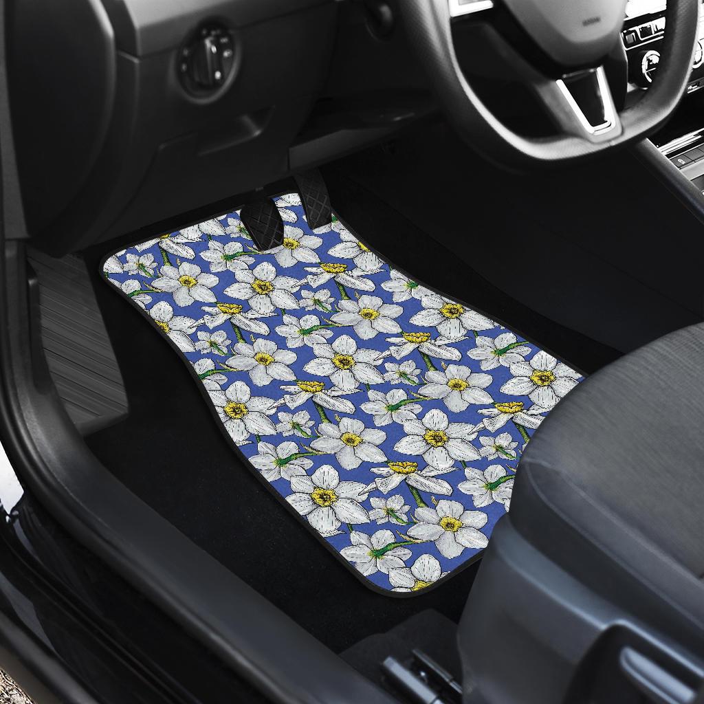 Daffodils Pattern Print Design DF08 Car Floor Mats-JorJune
