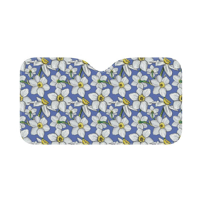 Daffodils Pattern Print Design DF08 Car Sun Shade-JorJune