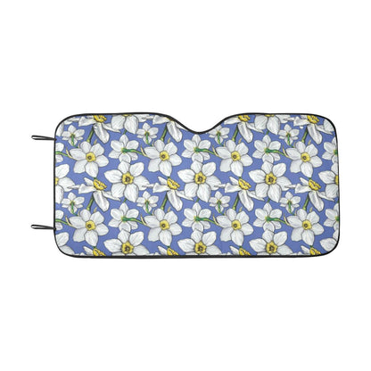 Daffodils Pattern Print Design DF08 Car Sun Shade-JorJune