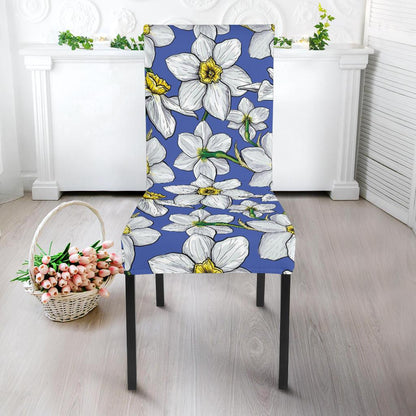 Daffodils Pattern Print Design DF08 Dining Chair Slipcover-JORJUNE.COM