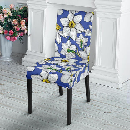 Daffodils Pattern Print Design DF08 Dining Chair Slipcover-JORJUNE.COM