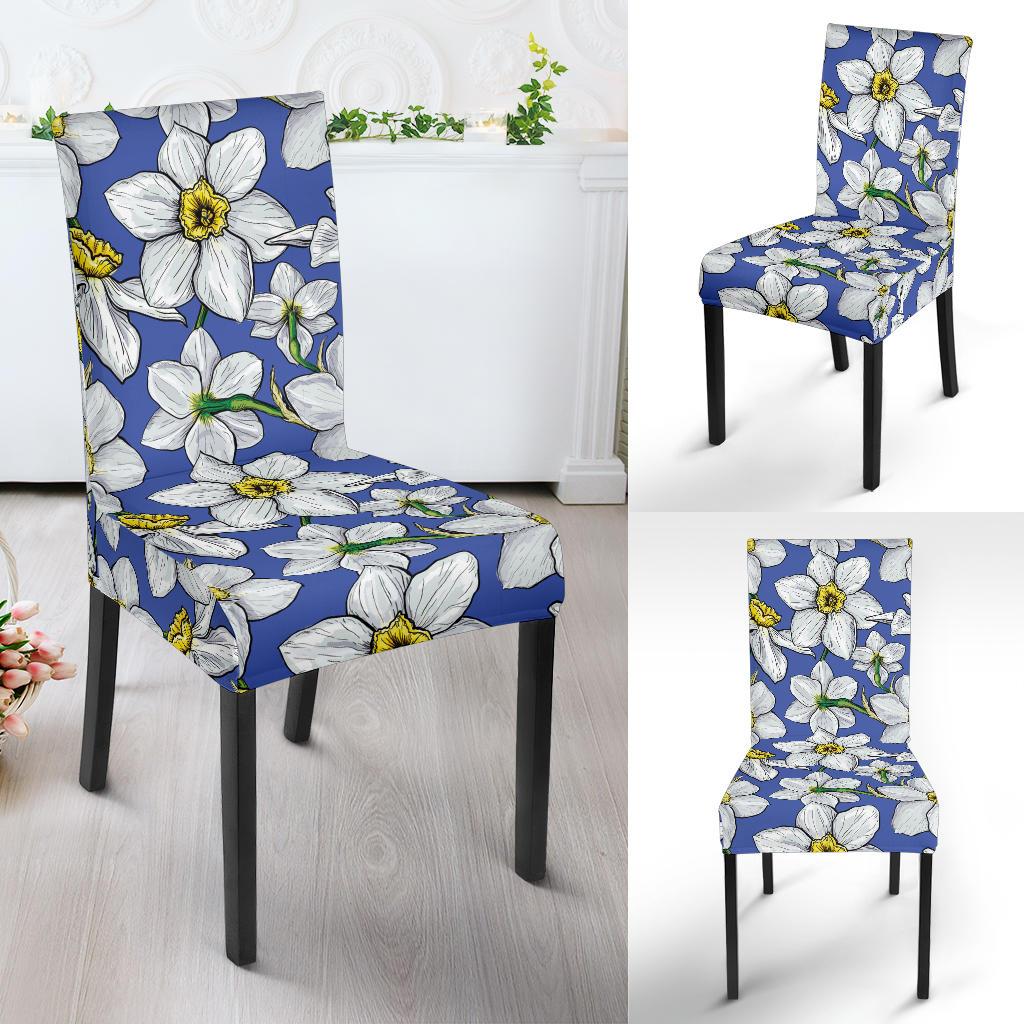 Daffodils Pattern Print Design DF08 Dining Chair Slipcover-JORJUNE.COM