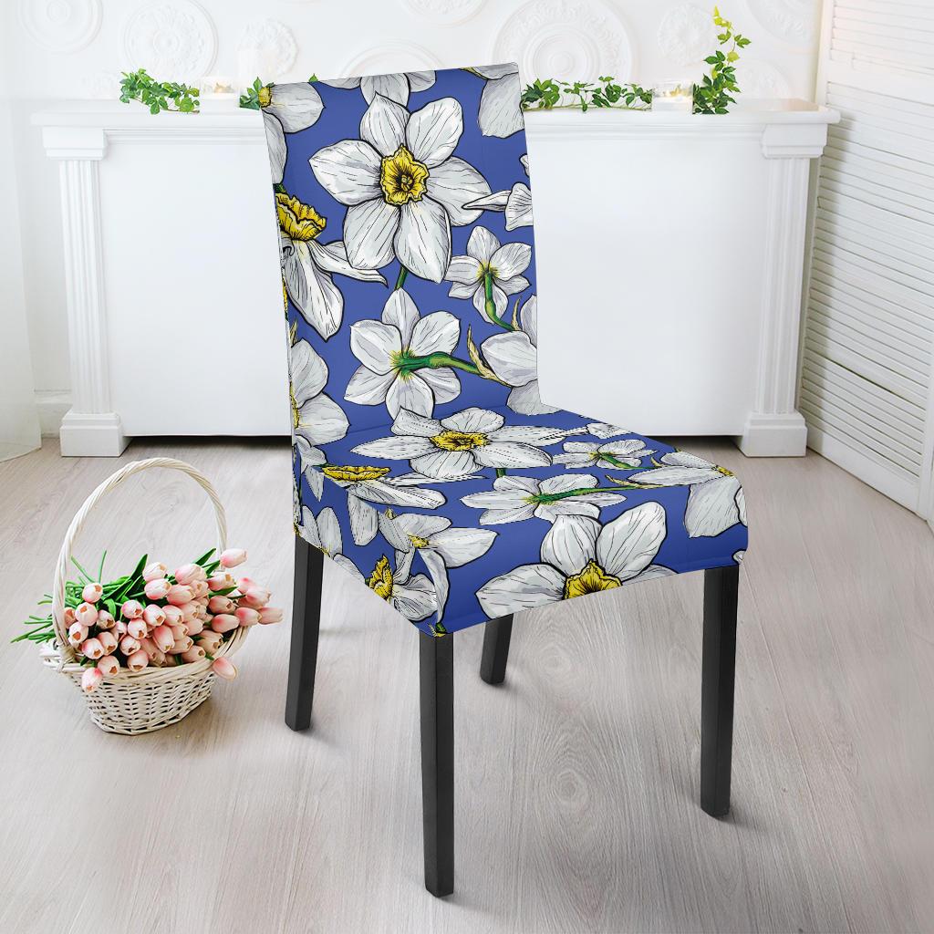 Daffodils Pattern Print Design DF08 Dining Chair Slipcover-JORJUNE.COM