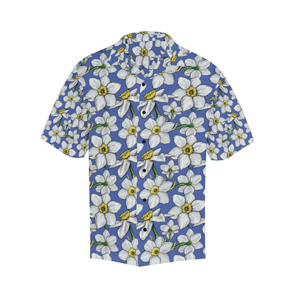 Daffodils Pattern Print Design DF08 Men Hawaiian Shirt-JorJune