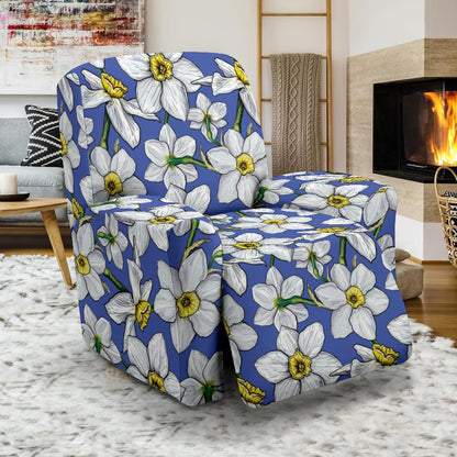 Daffodils Pattern Print Design DF08 Recliner Slipcover-JORJUNE.COM