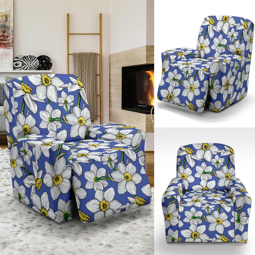 Daffodils Pattern Print Design DF08 Recliner Slipcover-JORJUNE.COM