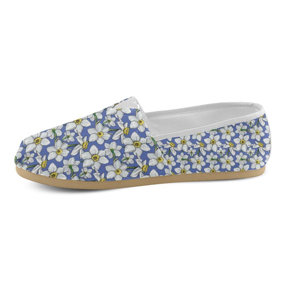 Daffodils Pattern Print Design DF08 Women Casual Shoes-JorJune.com
