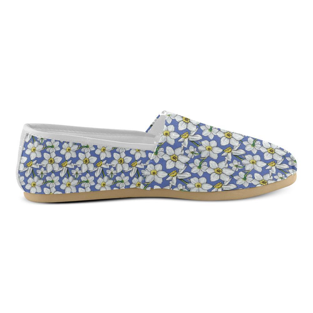 Daffodils Pattern Print Design DF08 Women Casual Shoes-JorJune.com