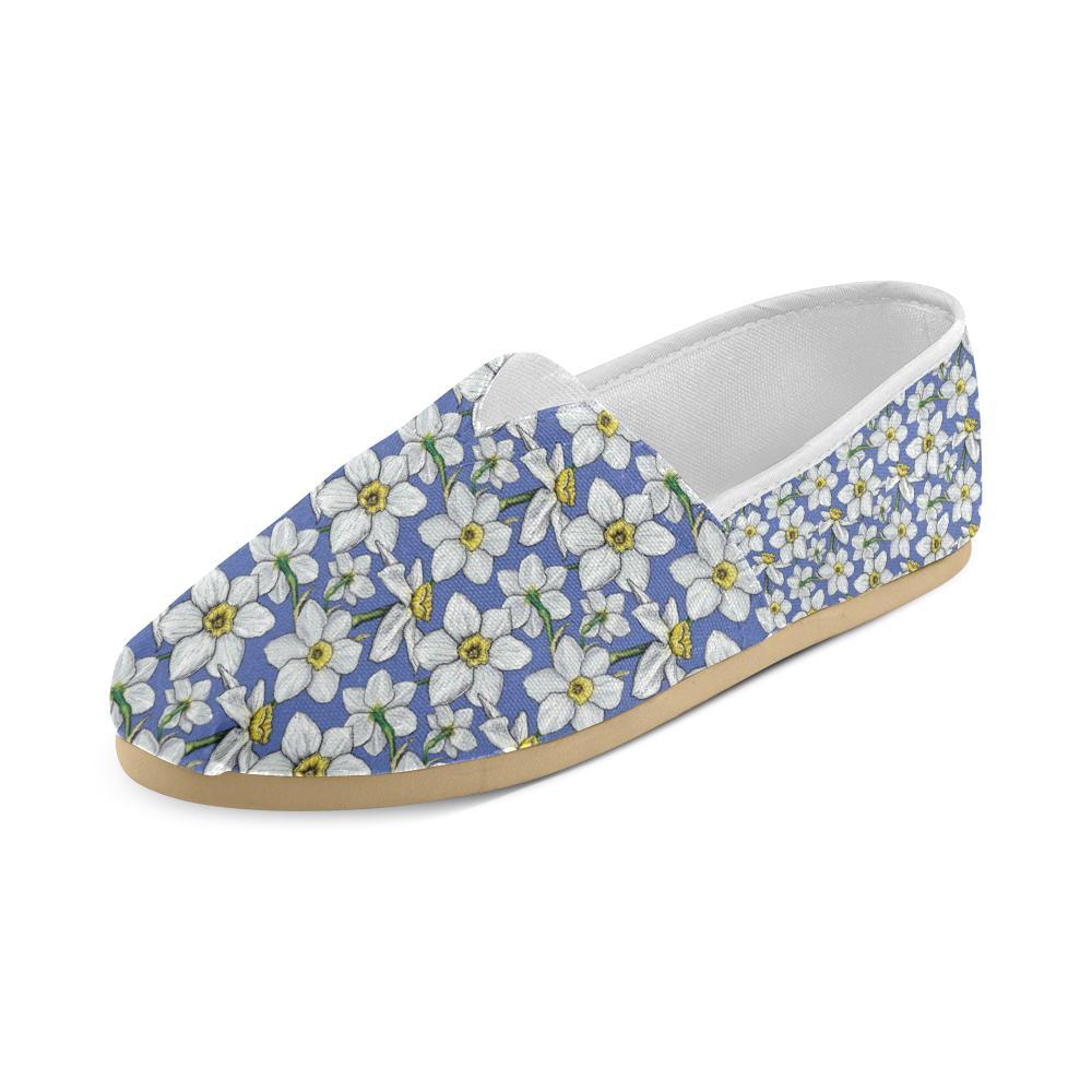 Daffodils Pattern Print Design DF08 Women Casual Shoes-JorJune.com