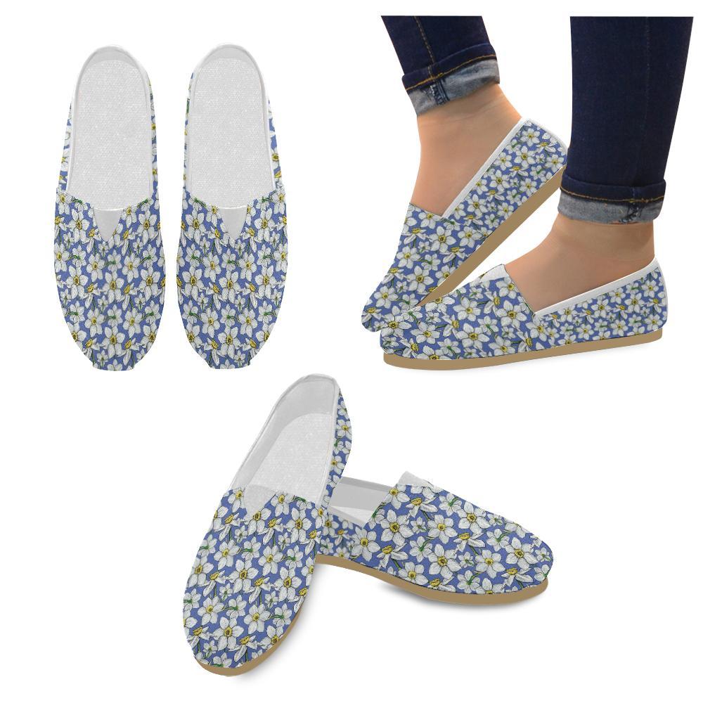 Daffodils Pattern Print Design DF08 Women Casual Shoes-JorJune.com