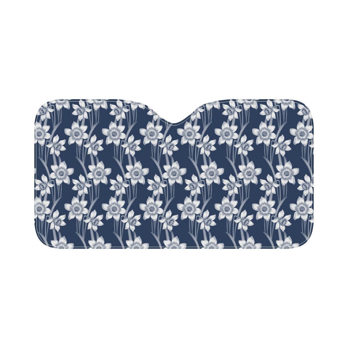 Daffodils Pattern Print Design DF09 Car Sun Shade-JorJune