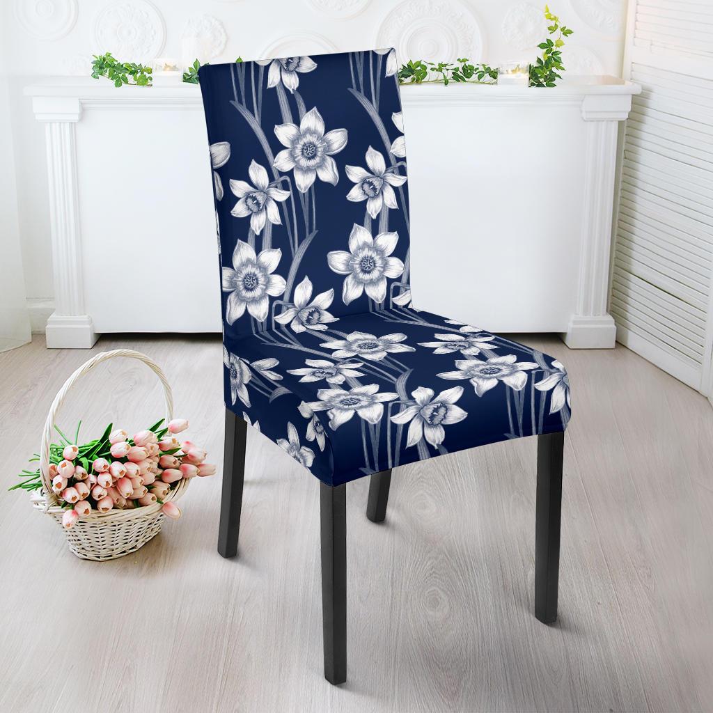 Daffodils Pattern Print Design DF09 Dining Chair Slipcover-JORJUNE.COM