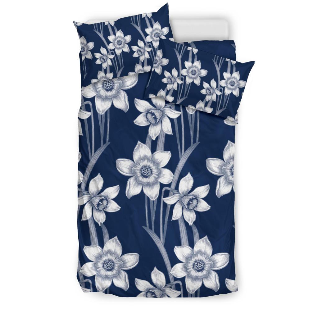 Daffodils Pattern Print Design DF09 Duvet Cover Bedding Set-JORJUNE.COM