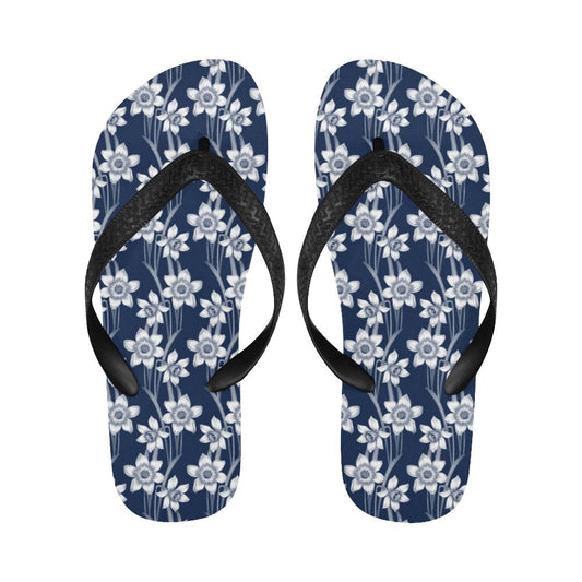 Daffodils Pattern Print Design DF09 Flip Flops-JorJune