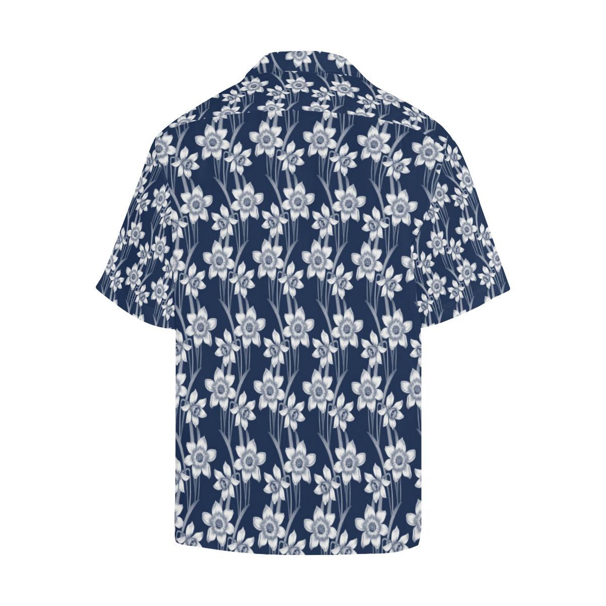 Daffodils Pattern Print Design DF09 Men Hawaiian Shirt-JorJune