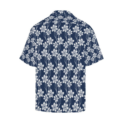 Daffodils Pattern Print Design DF09 Men Hawaiian Shirt-JorJune